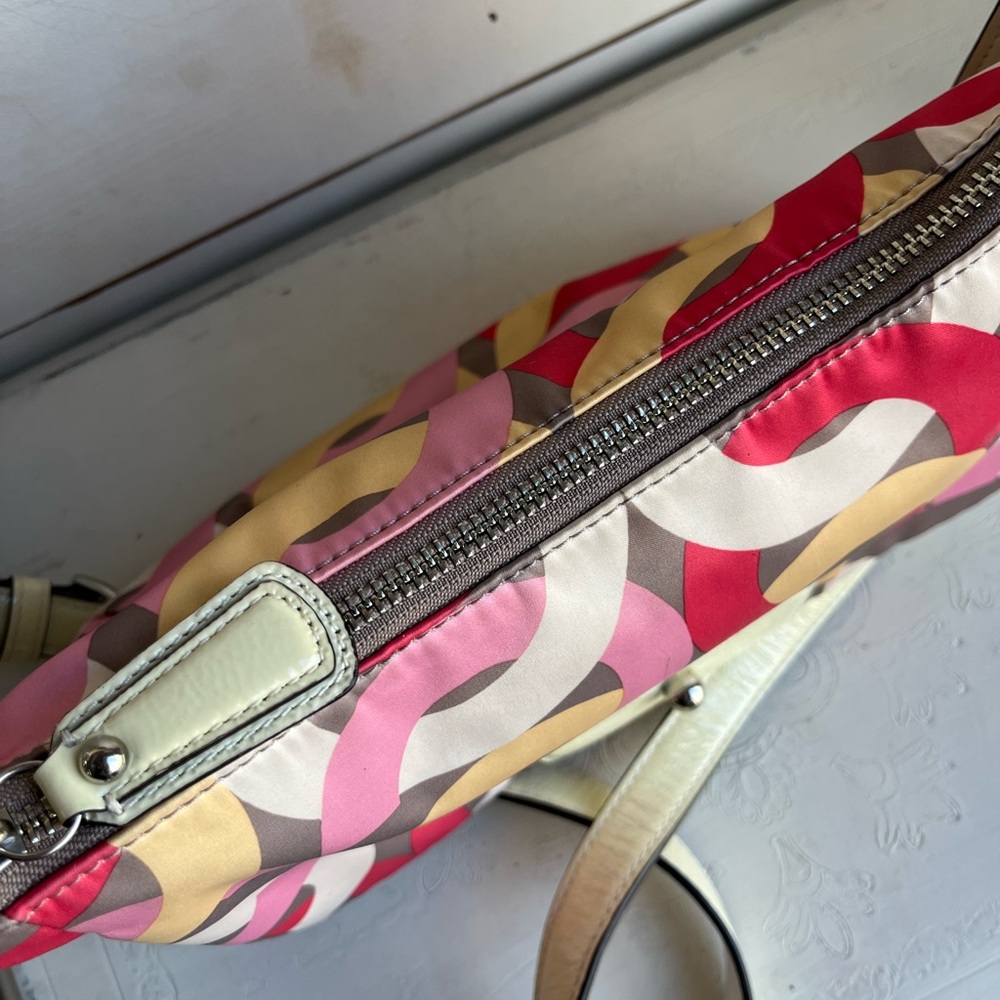 Coach Multi Color Spring Should Bag With Strap - image 7